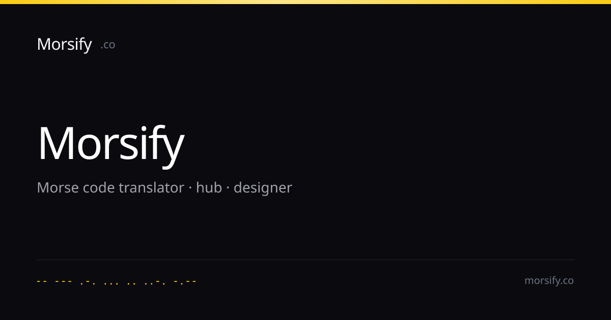 Morsify screenshot 1 of 1